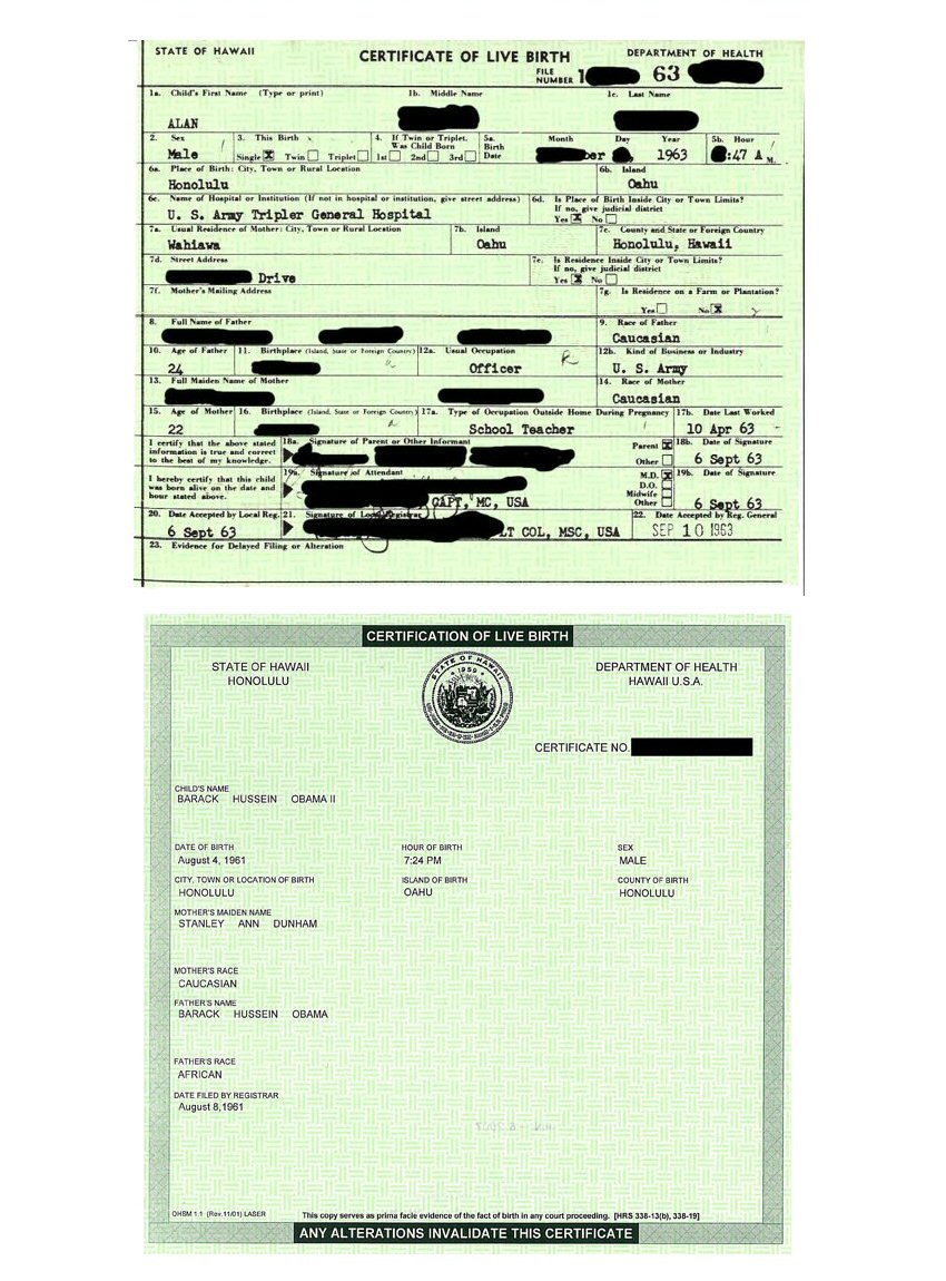 hawaii birth certificate